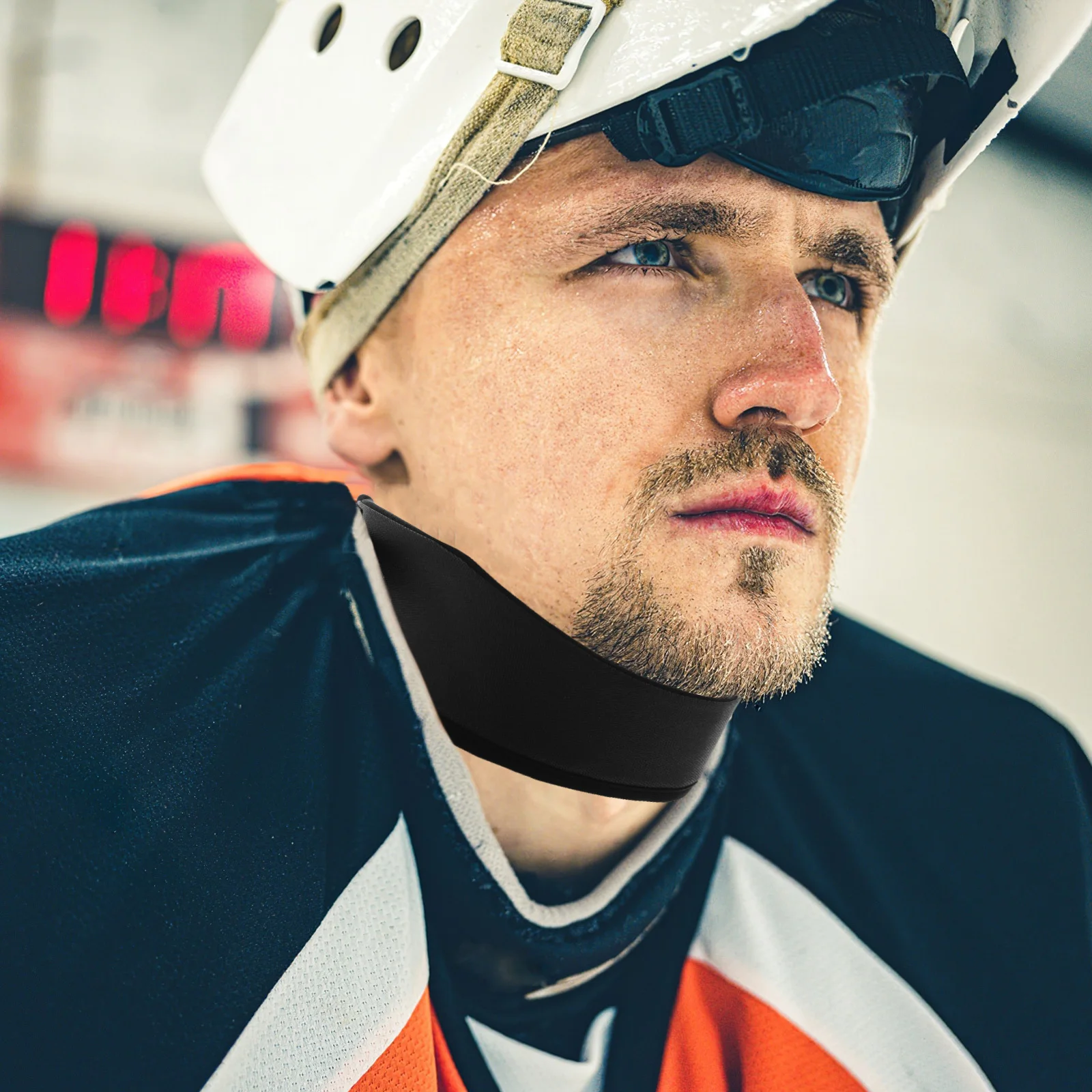 

Защита шеи для хоккея с шайбой, регулируемый ремень, размер L, 34-43 см, устойчивая к порезам защита шеи для тренировок по катанию на роликовых коньках, молодежи и взрослых