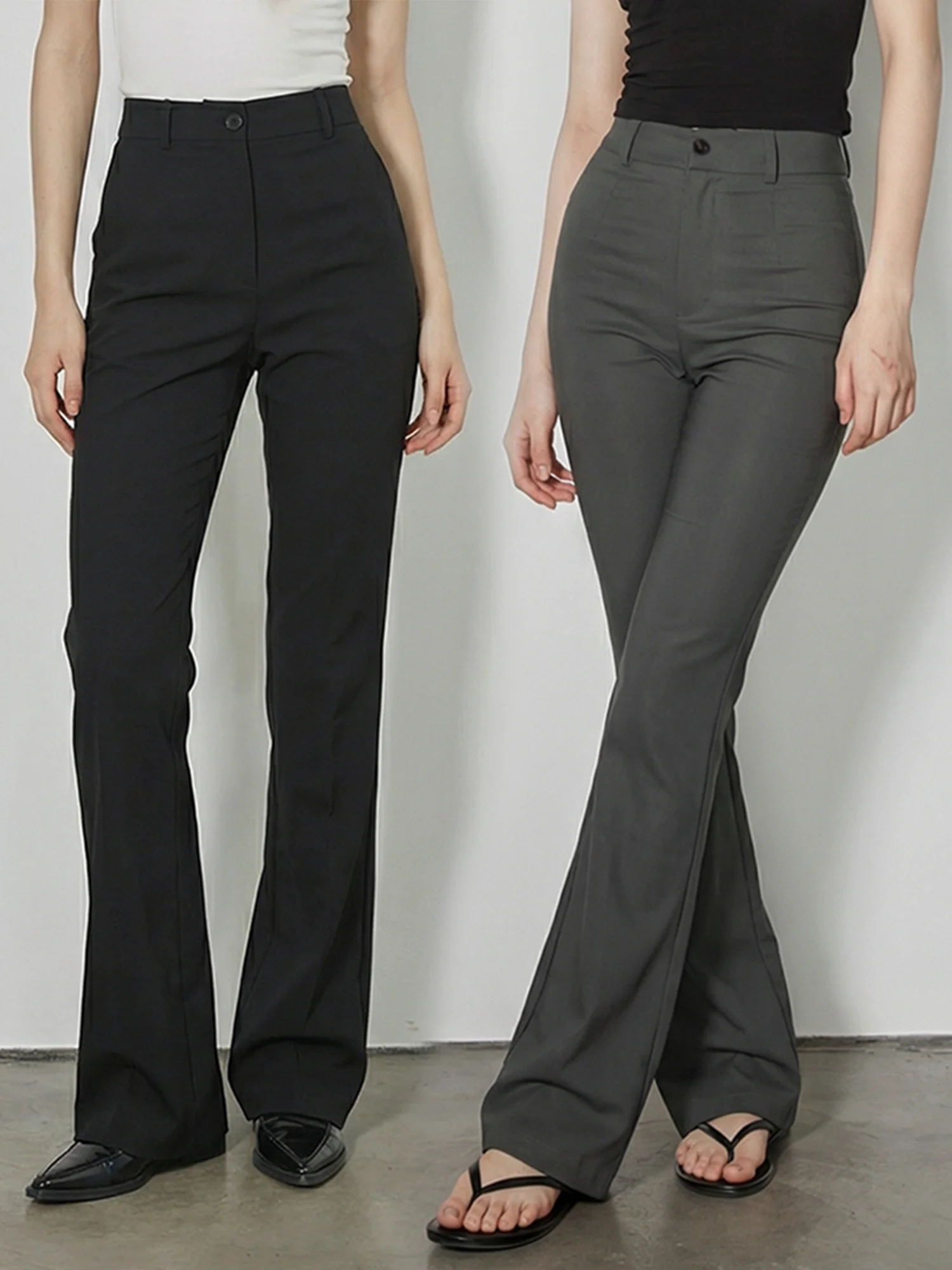 

Брюки с высокой талией, облегающие, слегка расклешенные, с эффектом удлинения ног и коррекции фигуры, для женщин и девушек, для повседневной носки и поездок на работу