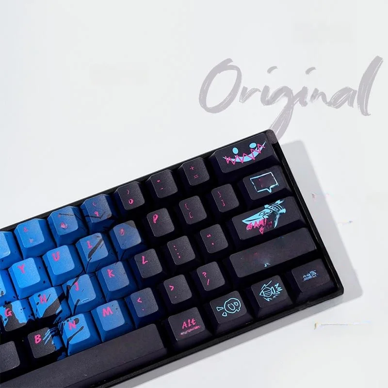 أغطية مفاتيح Jinx Hero Theme 137 أغطية مفاتيح لموضوع اللعبة PBT ارتفاع الكرز Esports أغطية مفاتيح ميكانيكية Wooting/Razer 68/87/108