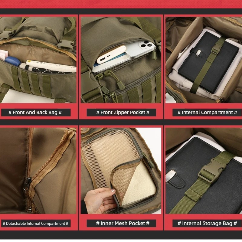 Mountaineering Bag Large Capacity Hand Luggage Bag Multi-purpose Backpack Backpack Portable Travel Dual-use Luggage Bag