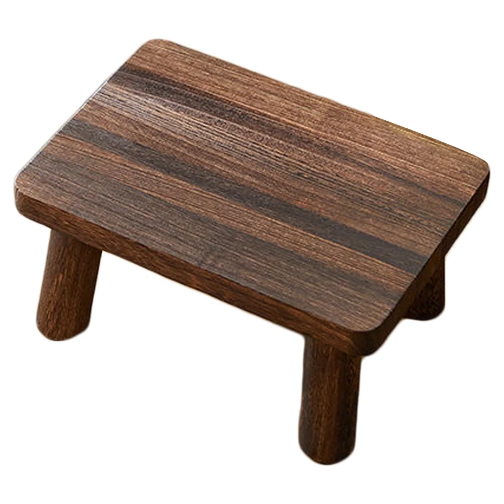 Mini Square Stool Adult Step Foot for Bathroom Wooden Stools Kids Plants Indoor Training Bench Adults