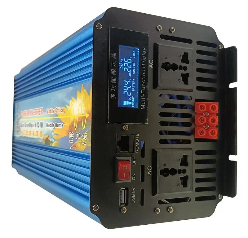 

6000W DC 12V TO AC 110V 120V 60HZ Multifunctional digital display Pure Sine Wave Inverter