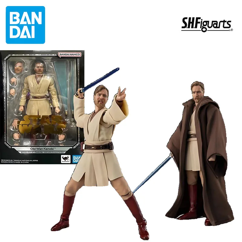 BANDAI Oryginalny ZESTAW MODELARSKI GUNDAM SHF Obi-Wan Kenobi Yoda Figurka Akcji Anime Model do Składania Zabawki Modelarskie Prezenty dla Chłopców Kolekcjonerskie