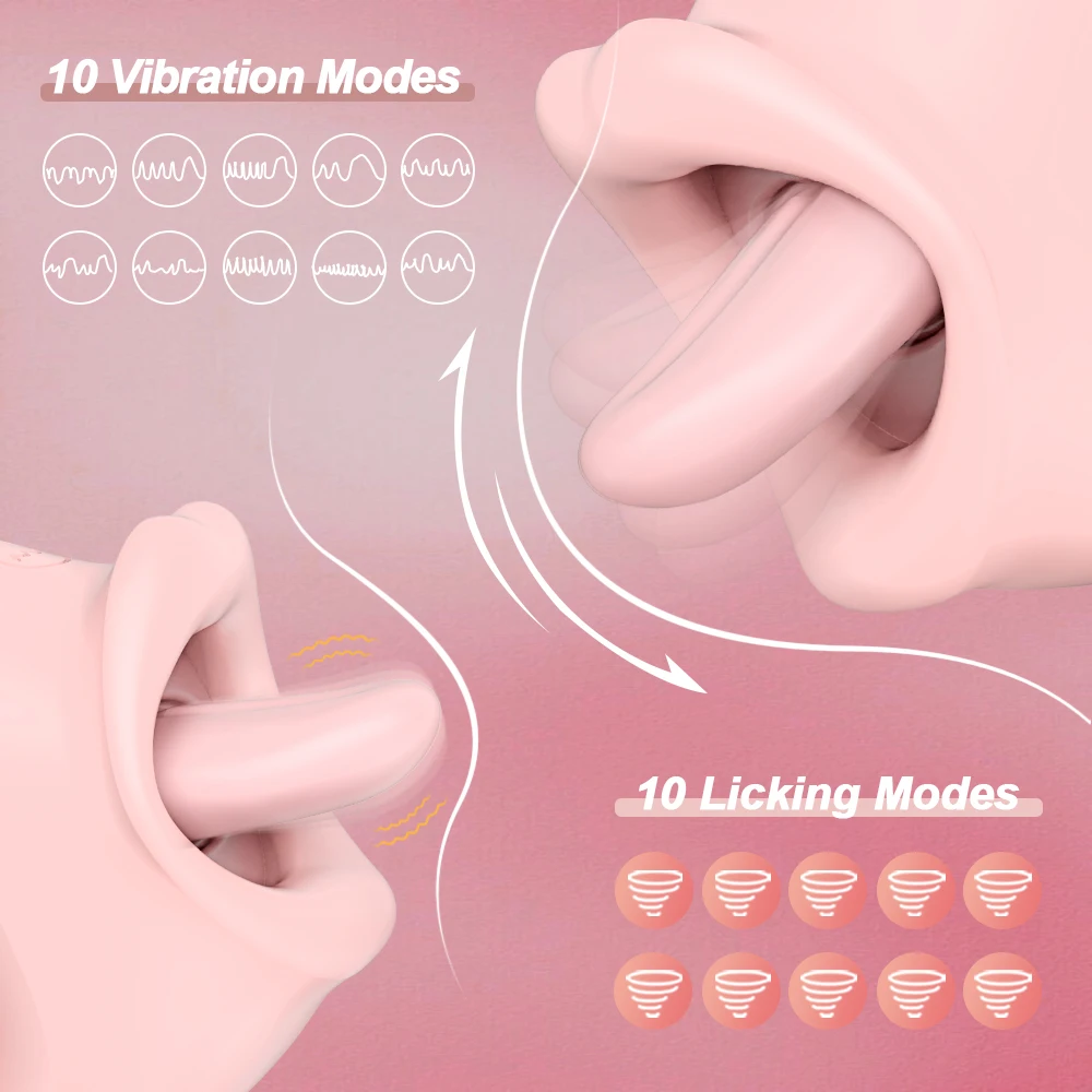 Tongue Licking Vibrator for Women Clitoris Sucker Swing Oral Nipple Stimulator Female Sex Toys Adults Goods for Couple