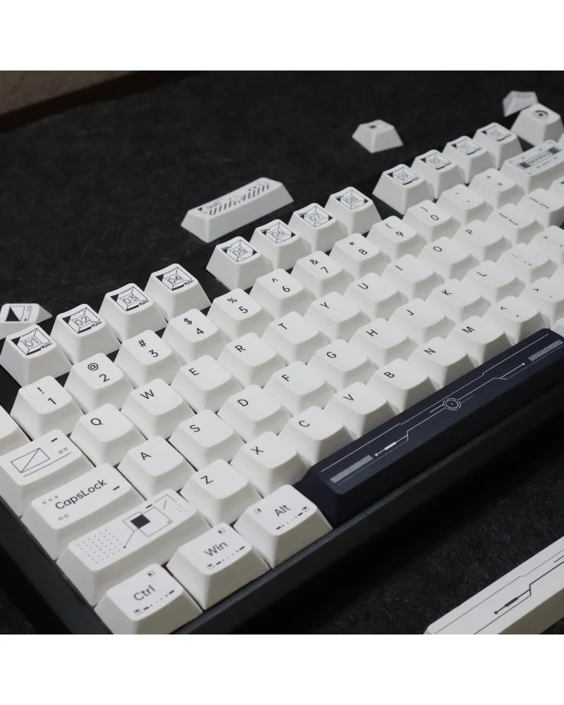 Simple original keycaps, original high PBT material, hot sublimation process, customized keyboard