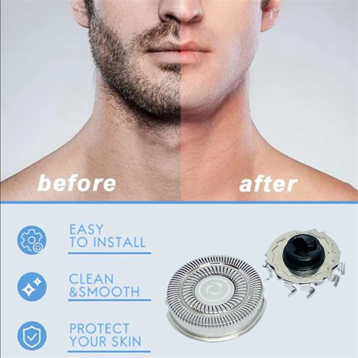 HOT 3PCS for FLYCO FR12 FS966 FS927 FS900 FS901 Electric Shaver Head Replacement Shaver Cutter Head Accessories