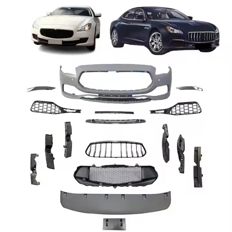 High Quality Luxury Front Bumper Grill for 2021 for Mase-rati Quattro-porte Upgrade Facelift Bodykit Body Parts