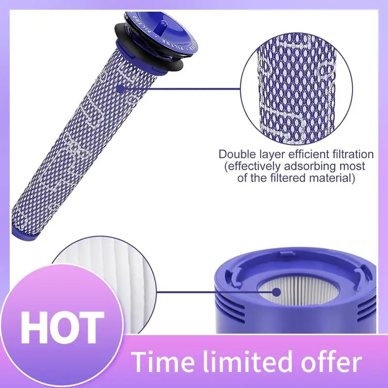 ダイソンv8-v7コードレス掃除機交換部品アクセサリーhepaフィルターローラーブラシキット部品965661-01-967478用a11r