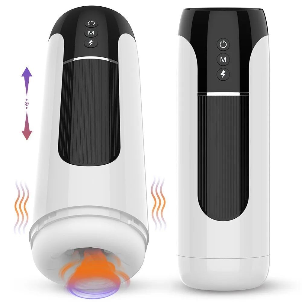 Automatic Telescopic Male Masturbator Silicone Vagina Vibration Blowjob Masturbation Cup Sex Toys for Men Adult Goods for Men