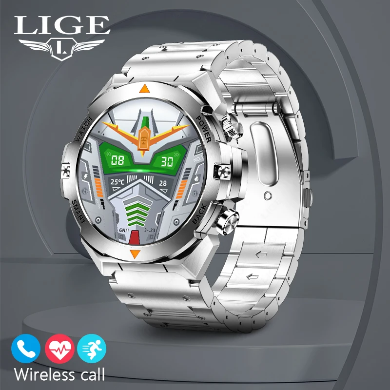 

LIGE Fashion Smart Watch Men 120+ Sport Modes Bluetooth Call Smartwatch IP68 Waterproof Health Monitor Watches For Android IOS