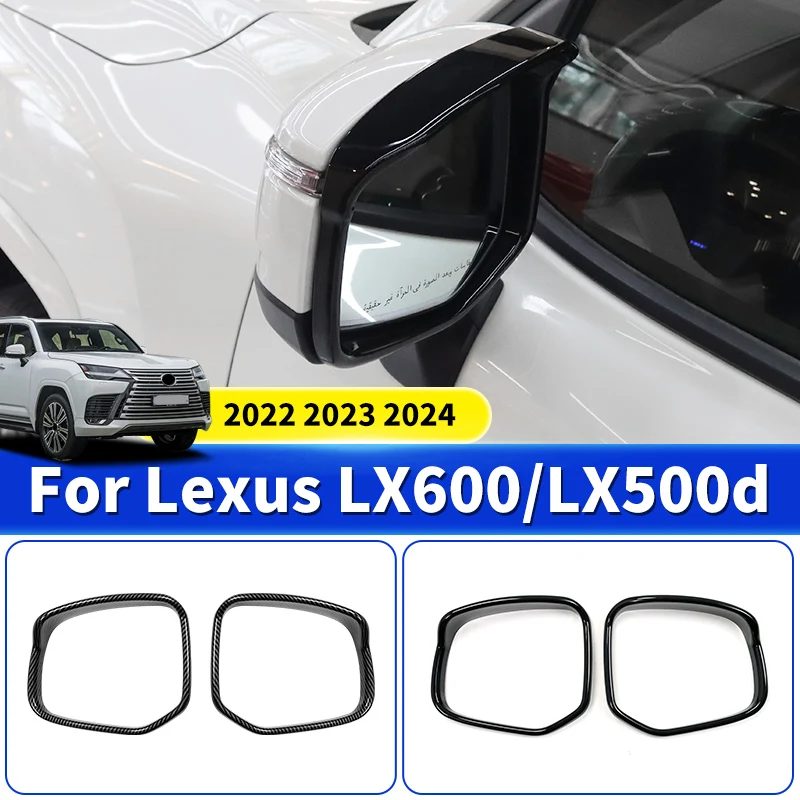 For 2022 2023 2024 Lexus LX600 LX500d Rearview Mirror Rainproof Cover Rain Eyebrow LX 600 Exterior Upgrade Accessories body kit