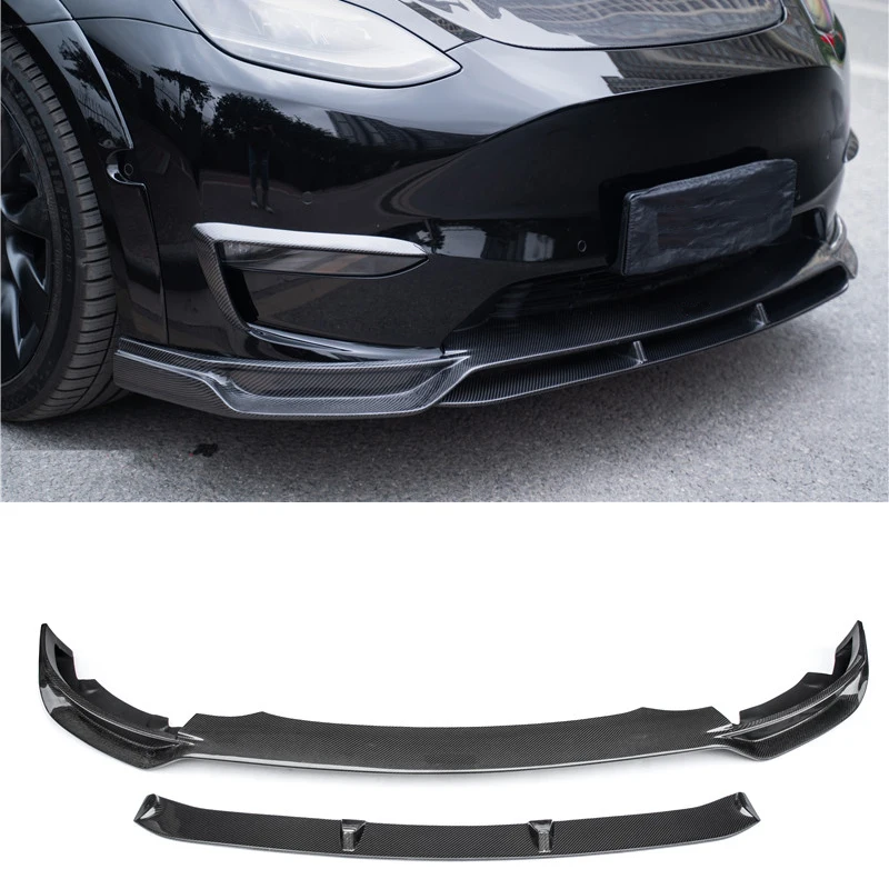 

Carbon Fiber CM style MODEL Y Front Bumper Lip Body Kit For Tesla MODEL Y