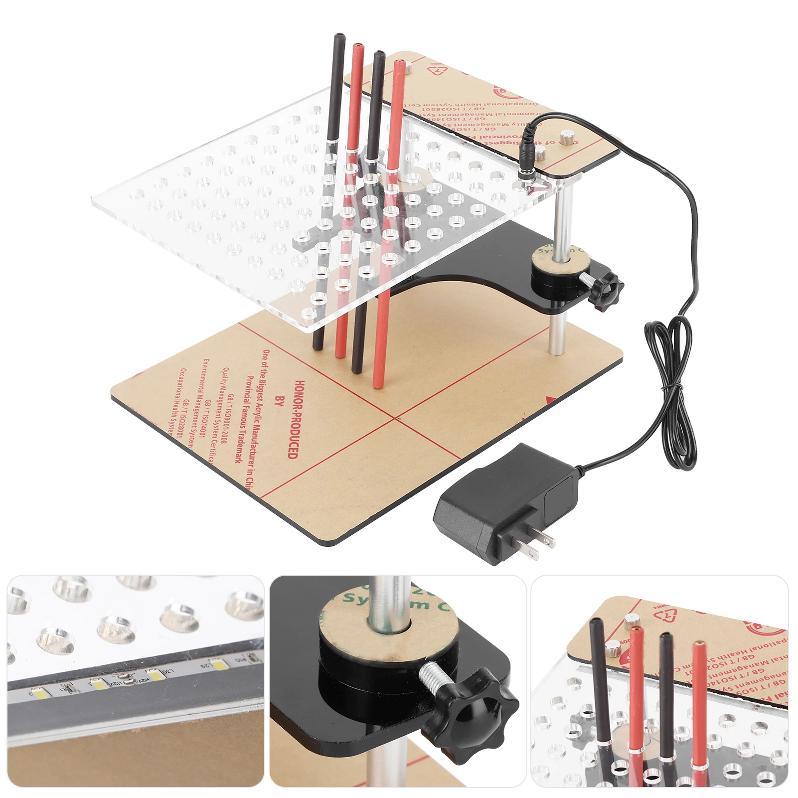 

BDM Frame Test Board with 4pcs Probe Pin Support for 22pcs BDM Adapter US Plug 110‑240V