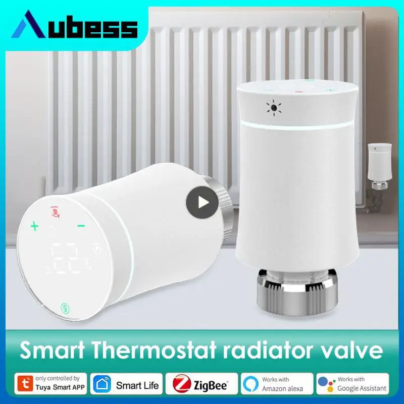 

Wireless Remote Control Radiator Actuator Valve Voice Control Trv Temperature Controller Programmable Smart Thermostat Tuya