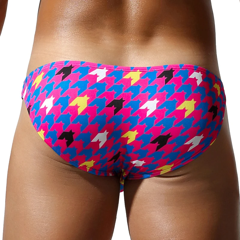 

Мужские трусы-брифы SEOBEAN с низкой посадкой и кармашком, модный дизайн «птичий глаз», удобное нижнее белье для мужчин