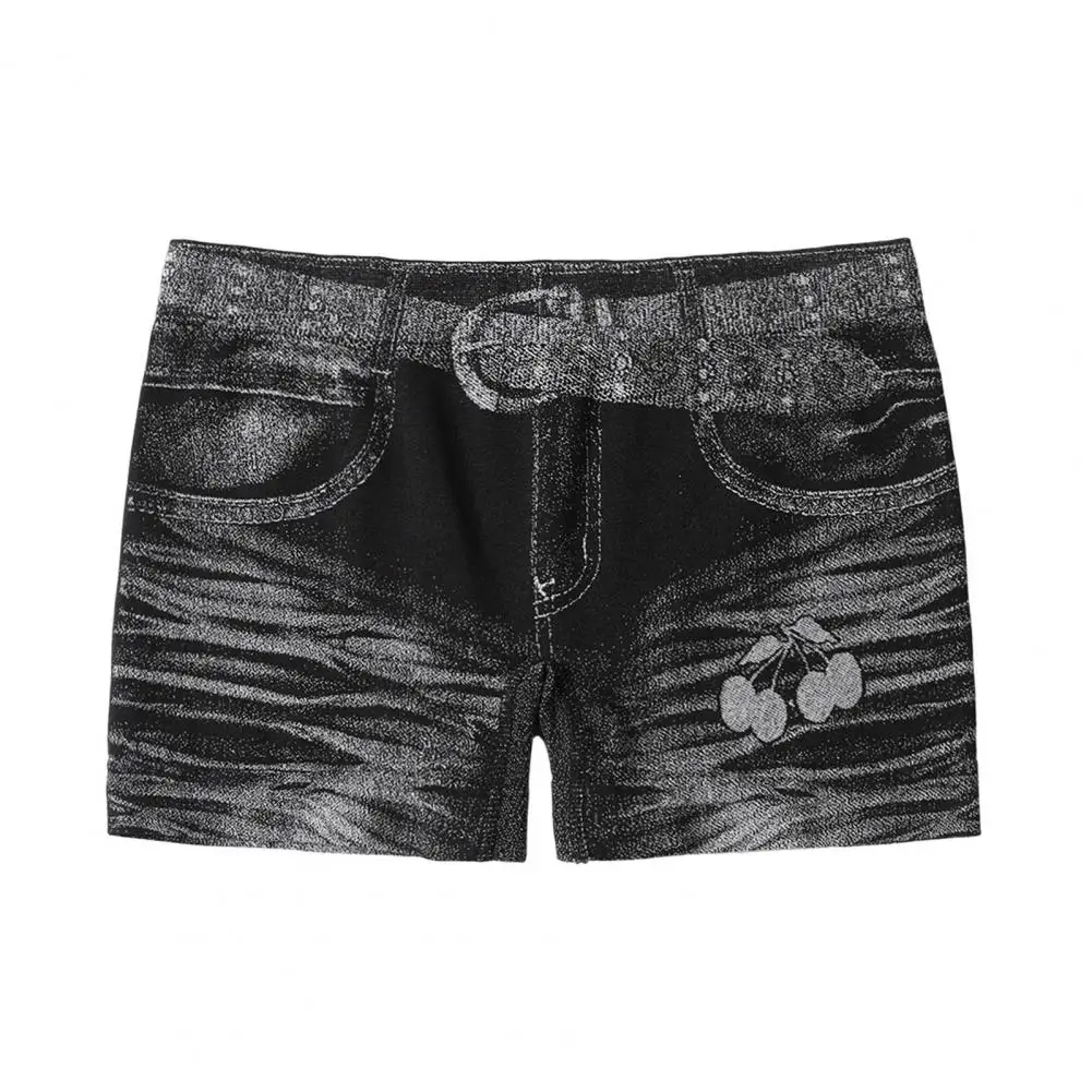 

Женские стрейчевые укороченные трусы-шорты из нейлона, высококачественные женские трусы с высокой талией, имитация джинсовых шорт, сексуальные, 90%