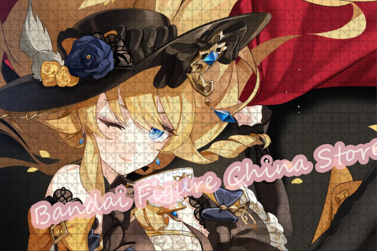 Genshin Impact 300/500/1000 Pezzi Gioco Video Puzzle per Bambini Bellezza Ragazze Cartoon Stampa Puzzle Decomprimere Giocattoli Regali