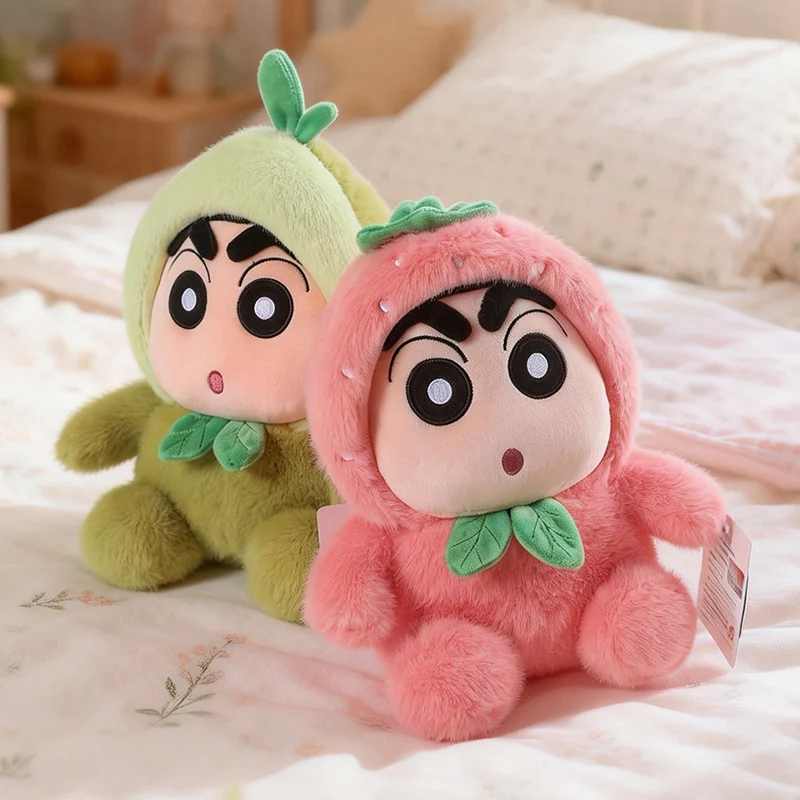 Crayon Shin chan cross dressing fruit Plush Doll Kawaii Stuffed Plush Toy Doll Cartoon Anime Cute Pillow Children's Xmas Gift