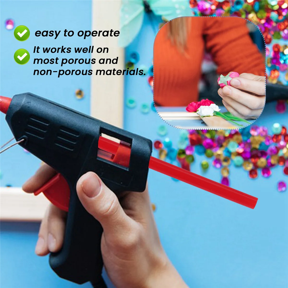 

Top Sale 20Pcs Melt Glue Adhesive Sticks 7x100mm for Craft Model