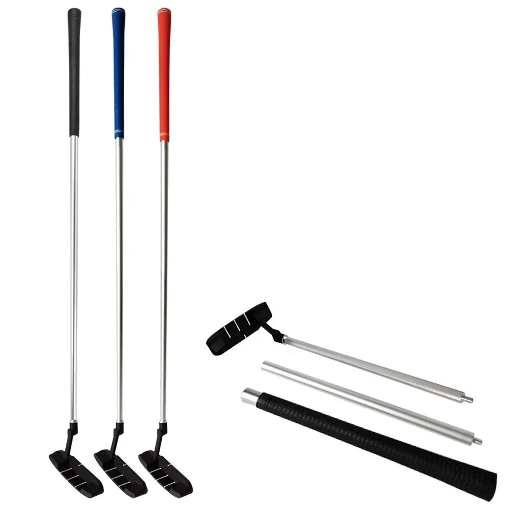 Składany putter golfowy praworęczny, przenośny, ze stopu aluminium, trzyczęściowy, z odłączanym shaftem, dla dorosłych i dzieci, akcesoria golfowe.