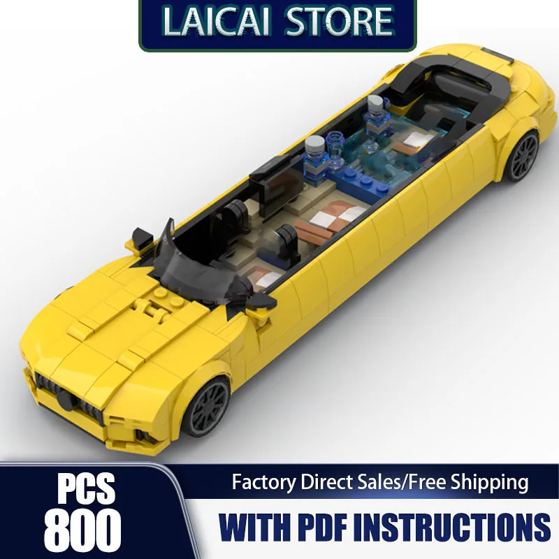 

City Cars Moc Building Bricks Luxury Extended Luxury Car Model Technology Modular Blocks Gifts Christmas Toys DIY Sets Assembly