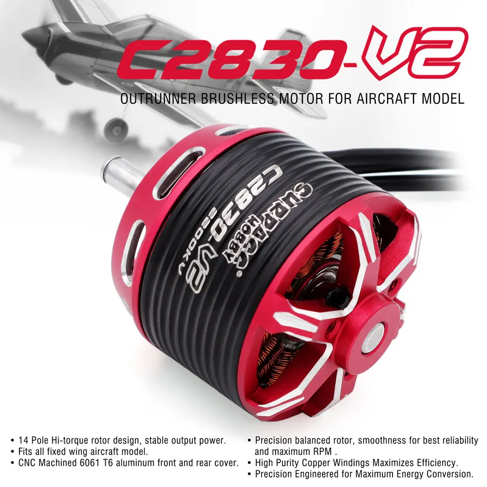 SURPASS HOBBY Brushless Motor 2-5S C2822 C2826 C2830 C2834 C2838 For RC Aircraft Plane Multicopter Brushless Outrunner Motor