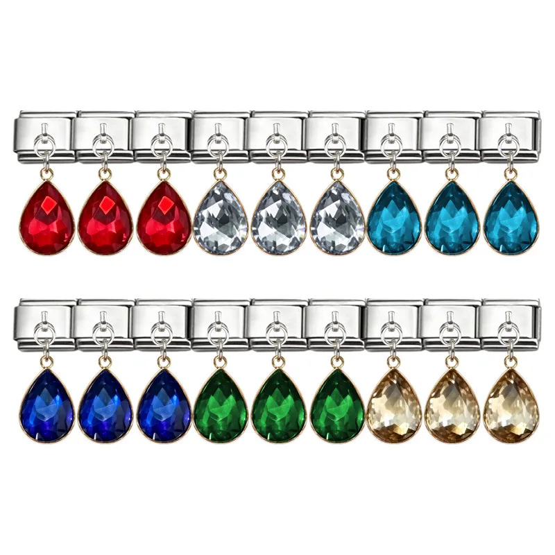 Cross-border Italian modular bracelet with diamond pendantDIYPendant  Italian Charm Bracelet