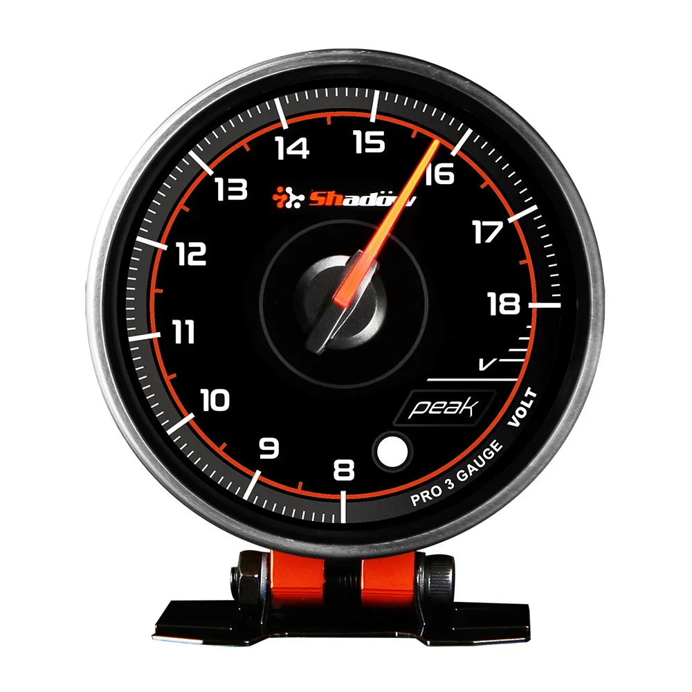 Gauge Supplier Shadow Car Voltage Gauge 2.5 Inch 60mm And Smoked Black Face 8-18V Vehicle Electrical System Gauge