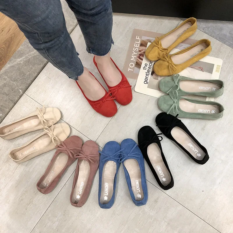 

comemore New Women Flats Shoes Loafers Candy Color Slip on Flat Ballet Flats Soft Comfort Lady Shoes Zapatos Mujer Plus Size 42