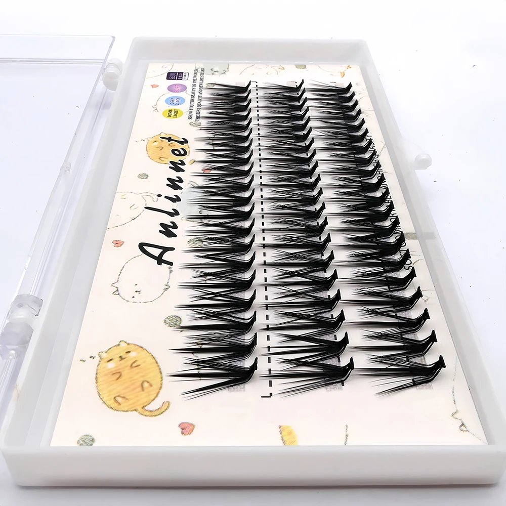 Cluster Lashes 20D L Curl 1box/60 Individual Eyelash Natural Eyelash extension 3D Russia Makeup Tools Lashes Faux Mink