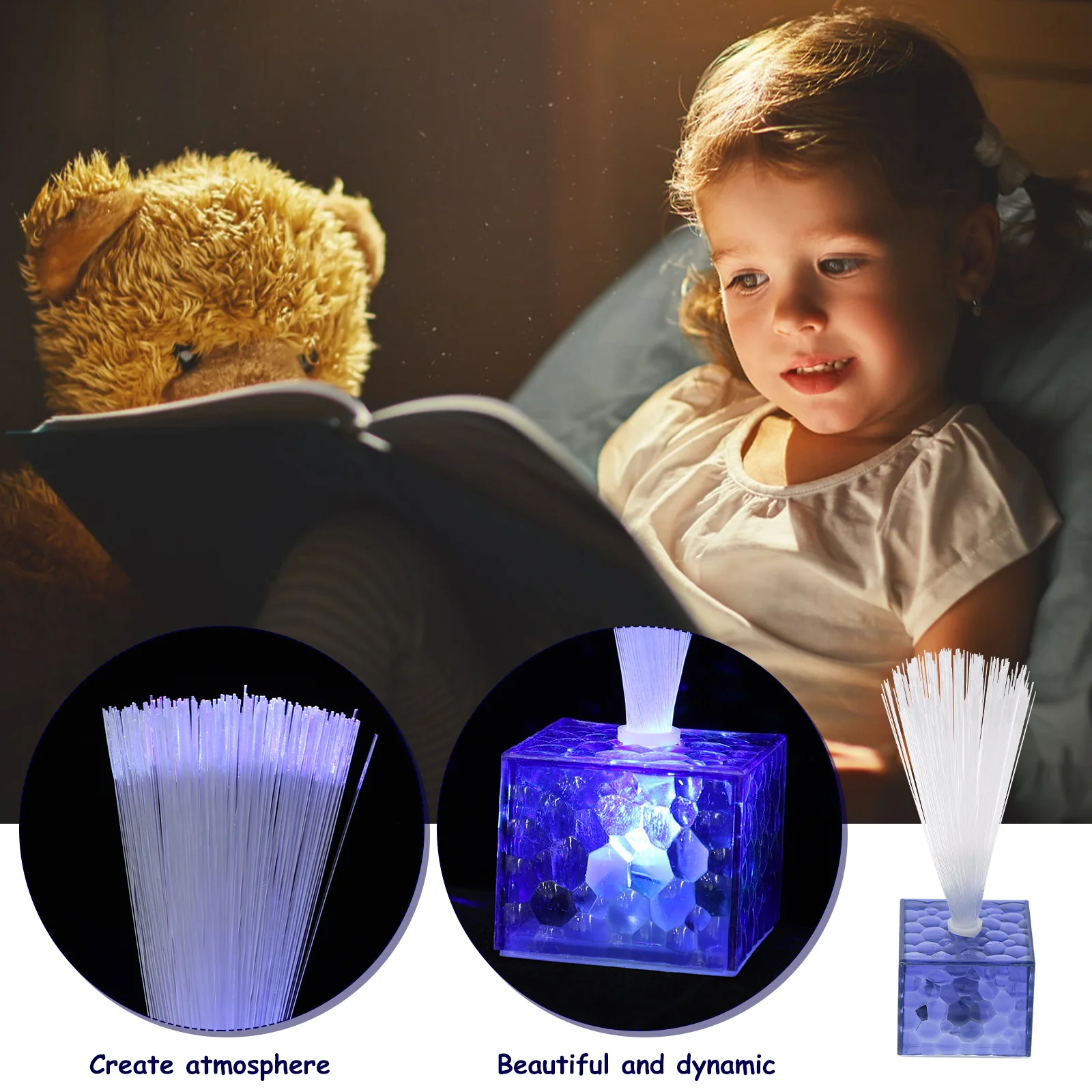 

6Pcs Fiber Optic Lamps Decorative Lighting for Weddings Birthday Parties Durable Extraordinary Colors