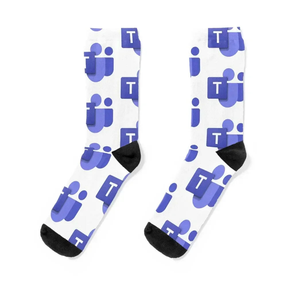 

Microsoft teams blue logo Socks short compression Rugby Luxury Woman Socks Men's