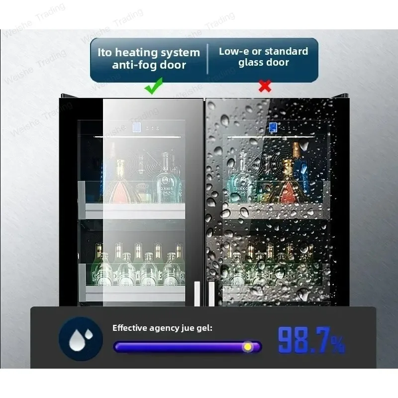 ice bar wine cabinet air-cooled red wine cabinet household living room embedded refrigerator tea drink glass freezer
