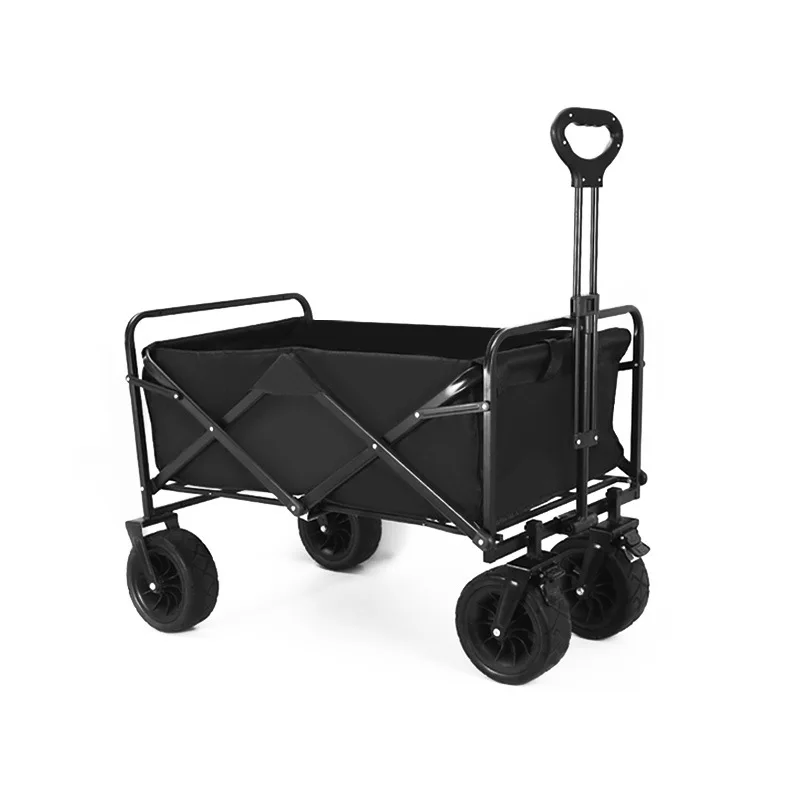 5/8inch Foldable Trailer Portable Trolley Outdoor Camping Load-bearing 100kg Easy Handling of Large Items