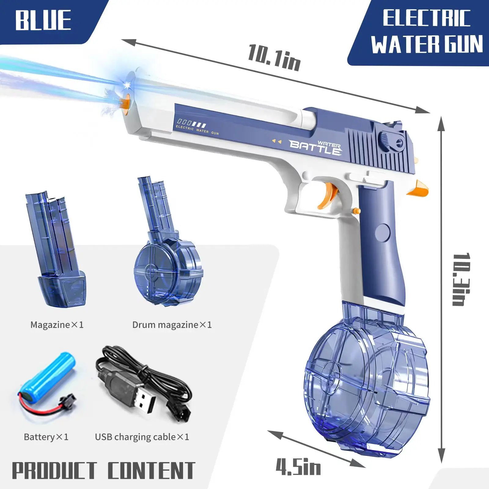 

Desert Eagle Water Gun Electric Pistol Shooting Toy Gun Full Automatic Summer Pool Beach Toy For Kids Children Boys Girls Adult