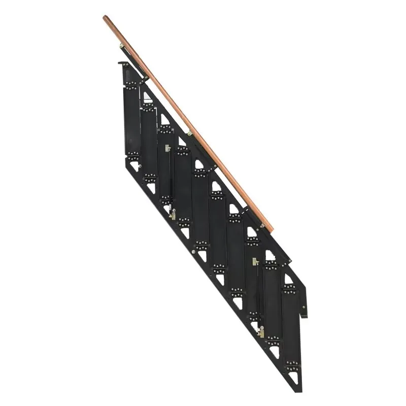 Aluminum alloy wall-mounted folding staircase household side ladder load-bearing 300kg 2 meters size