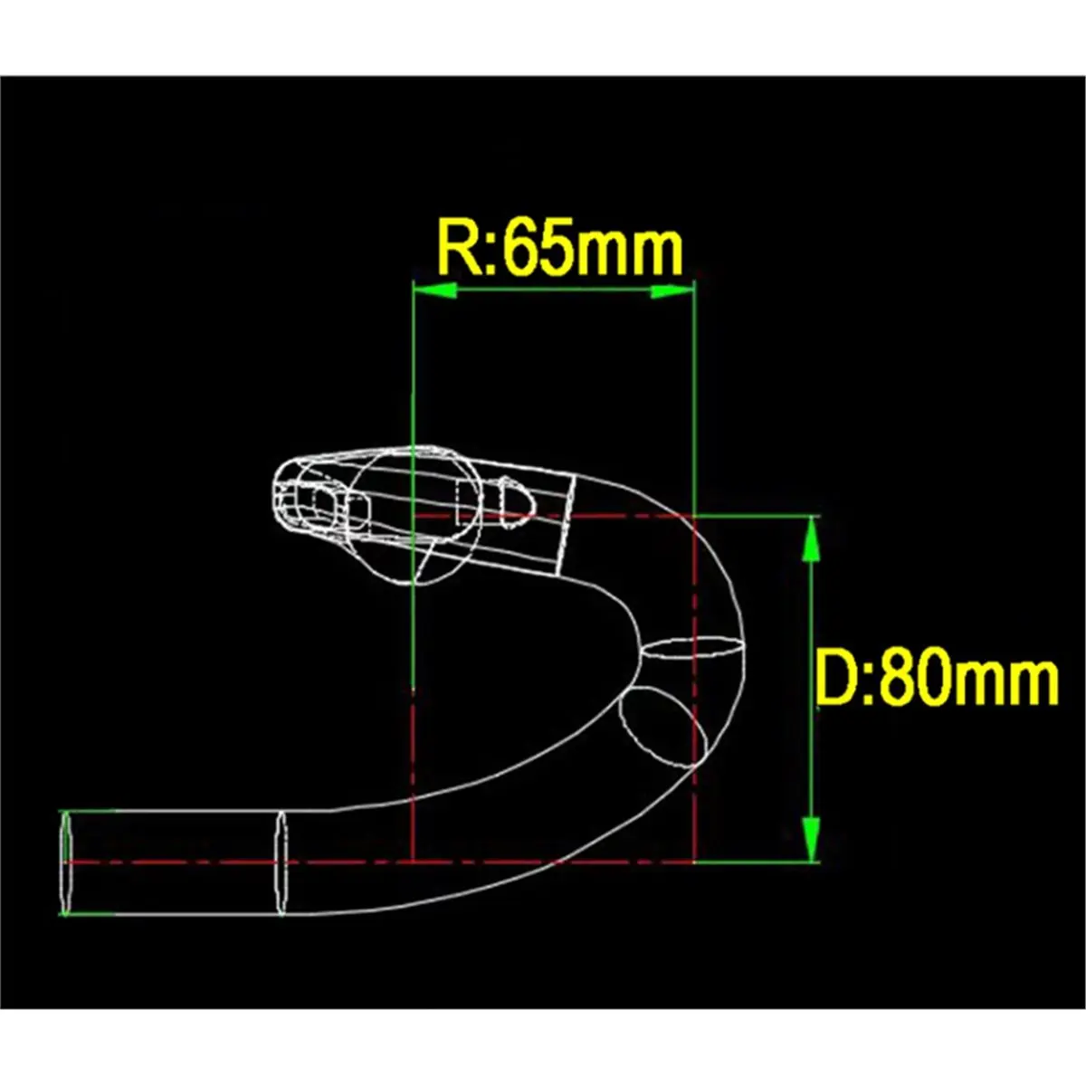 (ABYM) 37 Degrees Drop 80mm Fully Hidden Wiring Matte Road Bicycle Handlebar Carbon Gravel Ultralight Big Flare Bar 340mm