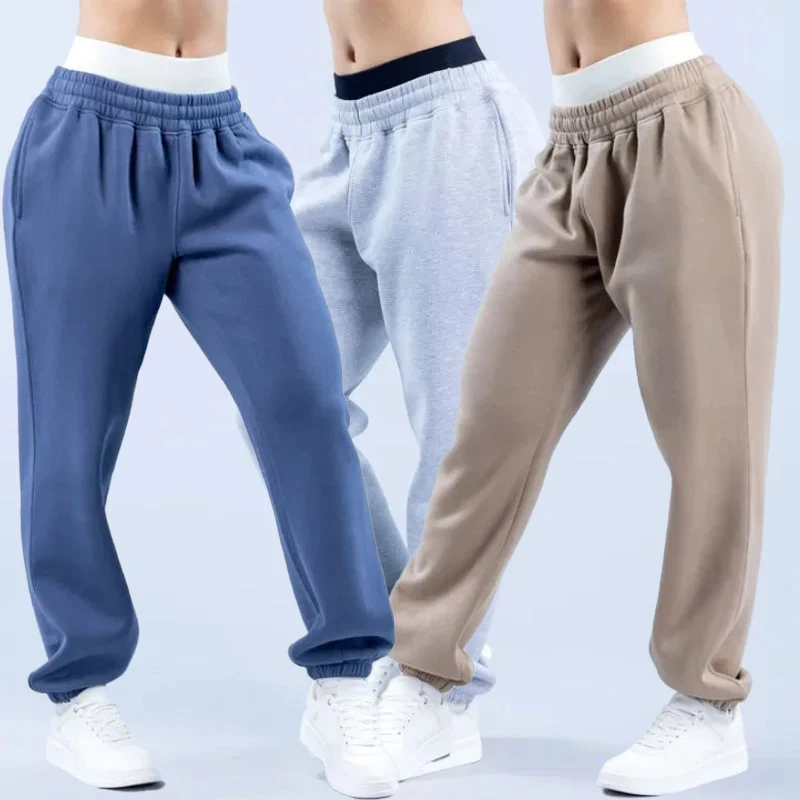 Fashion Women Jogger Sweatpants Low Waist Wide Leg Pants Workout Track Trousers Brand Pockets Gym SportsWear Exercise Clothing