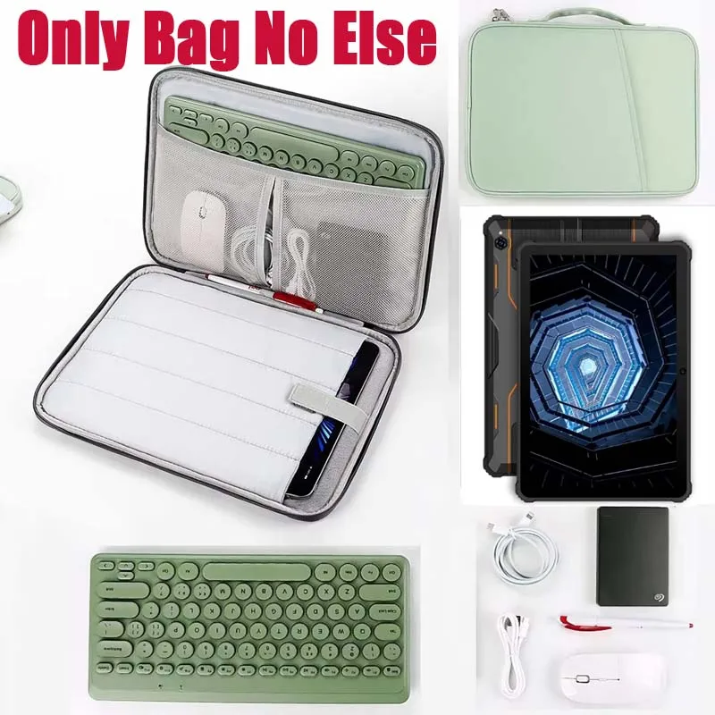 

Universal Tablet Storage Bag for Oukitel RT2 RT1 RT5 Waterproof Sleeve Zip Pouch Cable Mouse Keyboard Phone Case with Handle
