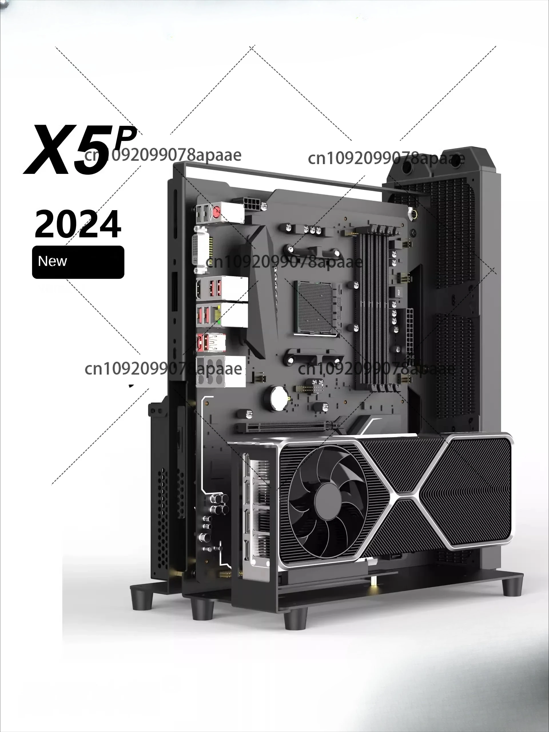 X5P 2024 حافظة كمبيوتر مكتبي ATX حافظة كمبيوتر مفتوحة،