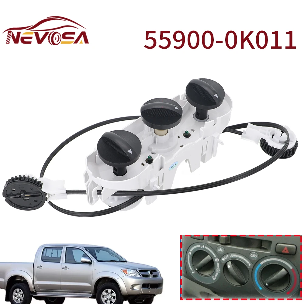 

AC Heater Control Panel Switch For Toyota Hilux N70 2005-2011 Condition Assembly Air Conditioning Unit 559000K011 55900-0K011