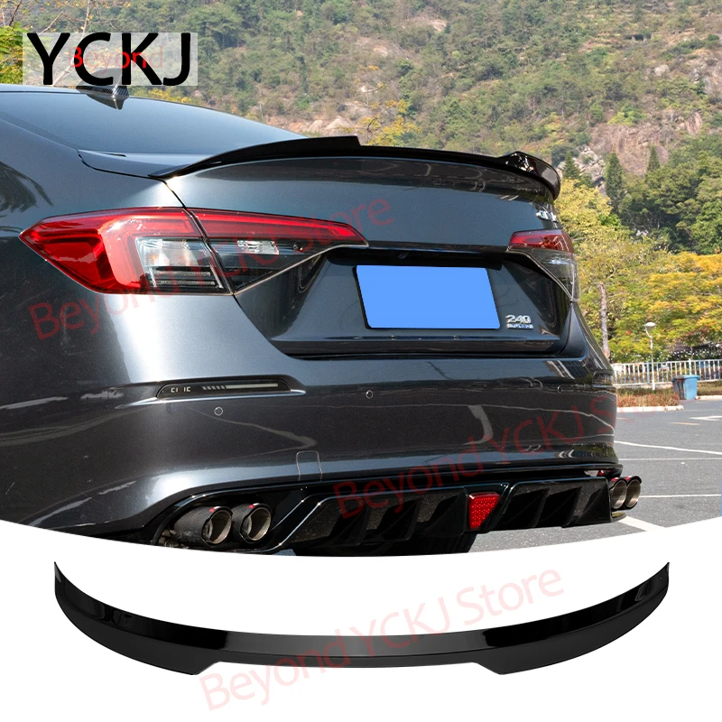 Sport Rear Roof Spoiler Wind For Honda Civic 11th generation 2022-2024 4DR Sedan Styling Accessories Blade-shaped Trunk Spoiler