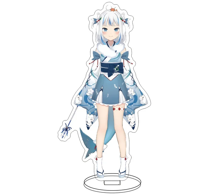 Hot Anime Hololive Vtuber Figures Ninomae Ina'nis Gawr Gura La+ Darknesss Cosplay Acrylic Stand Model Fans Christmas Gifts