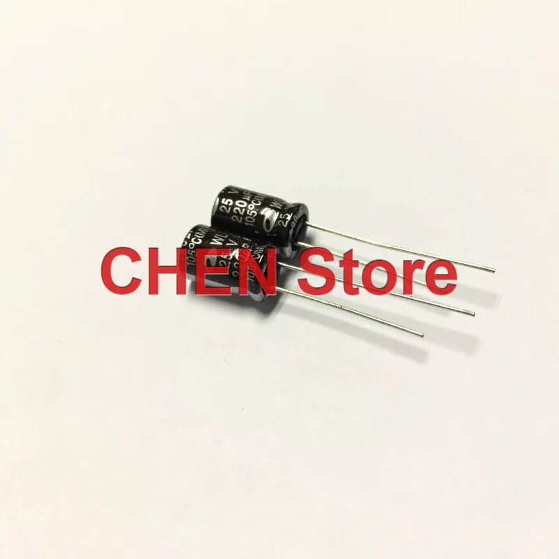 50PCS/lot original SAMWHA WL 25V220UF 8X11.5MM 105C 220UF 25V electrolytic capacitor free shipping