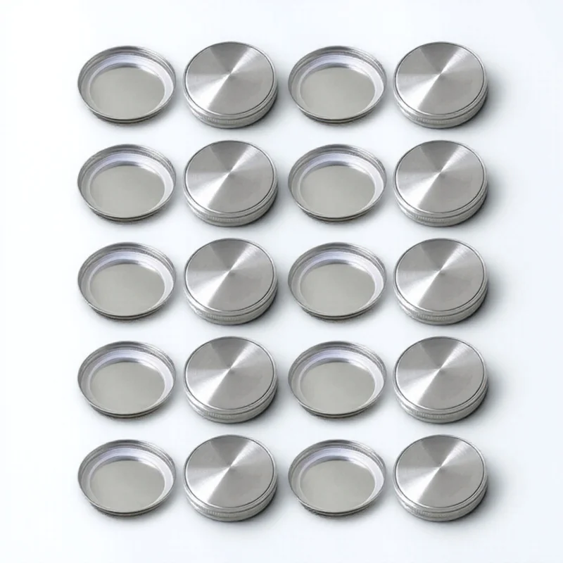 

20Pcs Jar Tinplate Lid Strong Leak Proof Lid for Glass Bottle Seals Cap Reusable Tinplate Cap for Coffee Tea Spices Storage