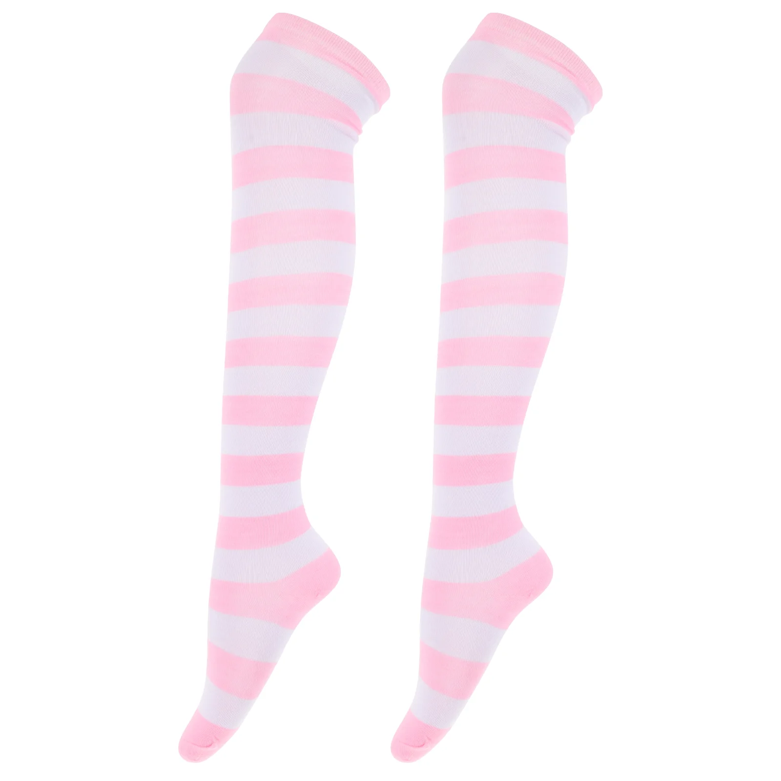 Black Stockings for Women Yellow and Wide Striped Over The Knee Socks Girl Women's