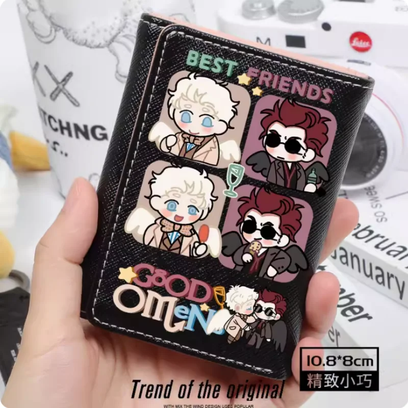 Anime Good Omens Wallet Women's Fold Bag Multi Card Large Capacity Fashion Wallet Gift