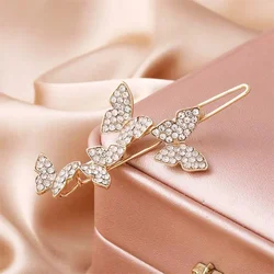 Fashion New Small Fragrance Butterfly Hair Clip Rhinestone Pin Female Pearl Top Bangs Hairpin Headdress Women Girls Accessories