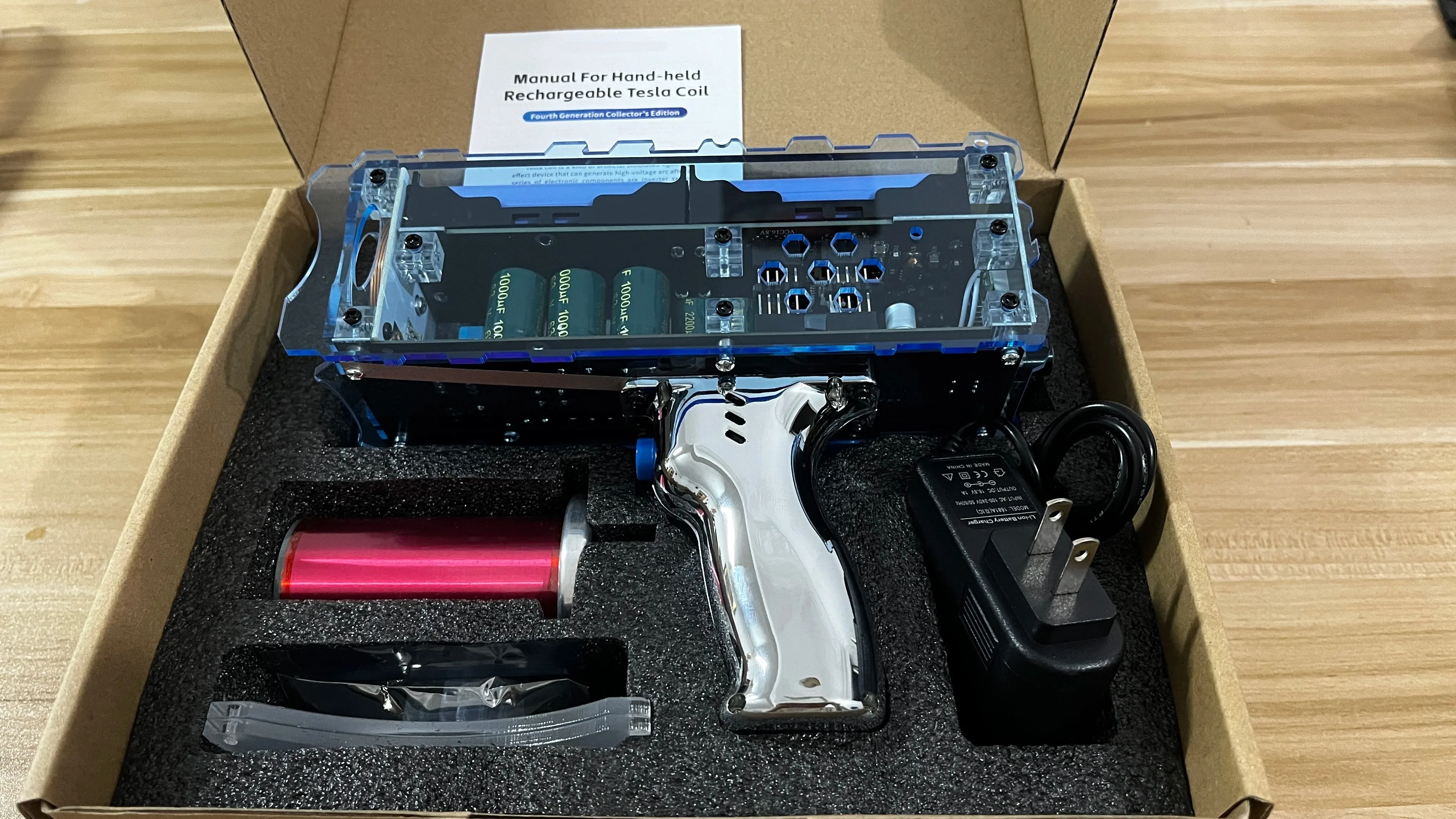 Tesla Coil Gun 4th Generation Plus Enhanced Adjustable Arc Handheld Magnetic Energy High Voltage Generator Artificial Lightning image 6