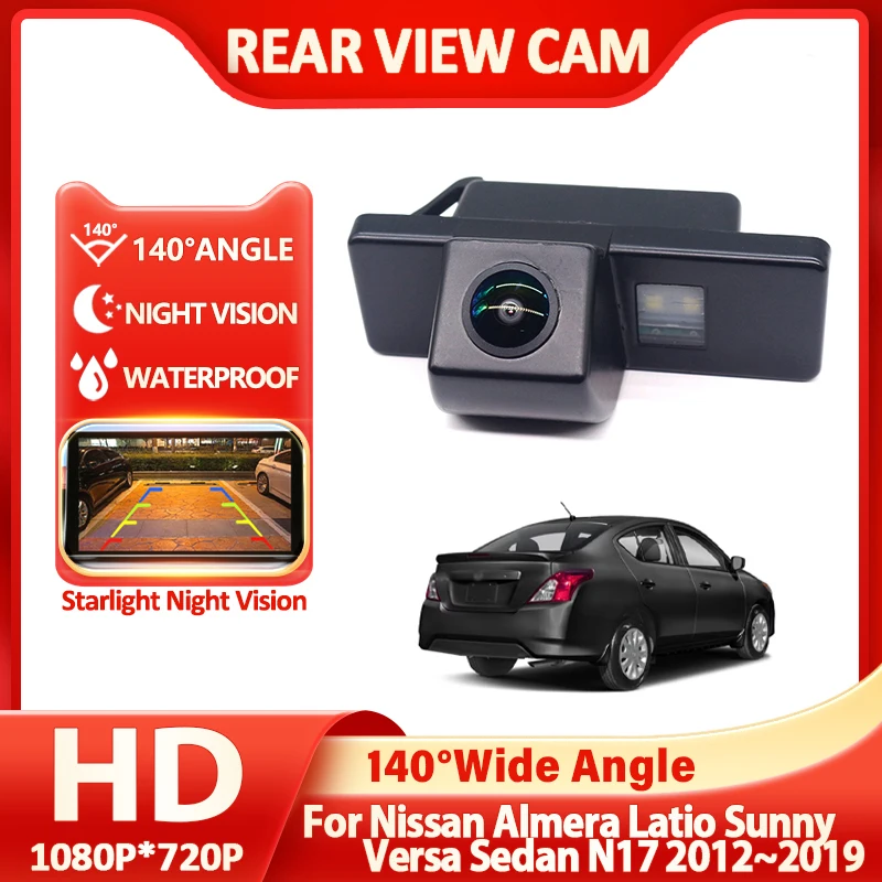 Car Backup Reverse Parking Monitor For Nissan Almera Latio Sunny Versa Sedan N17 2012~2019 CCD HD Fisheye Rear View Camera